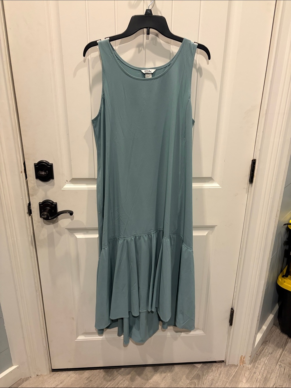 Eddie Bauer Sleeveless Ruffle-Hem Maxi Dress in Sage